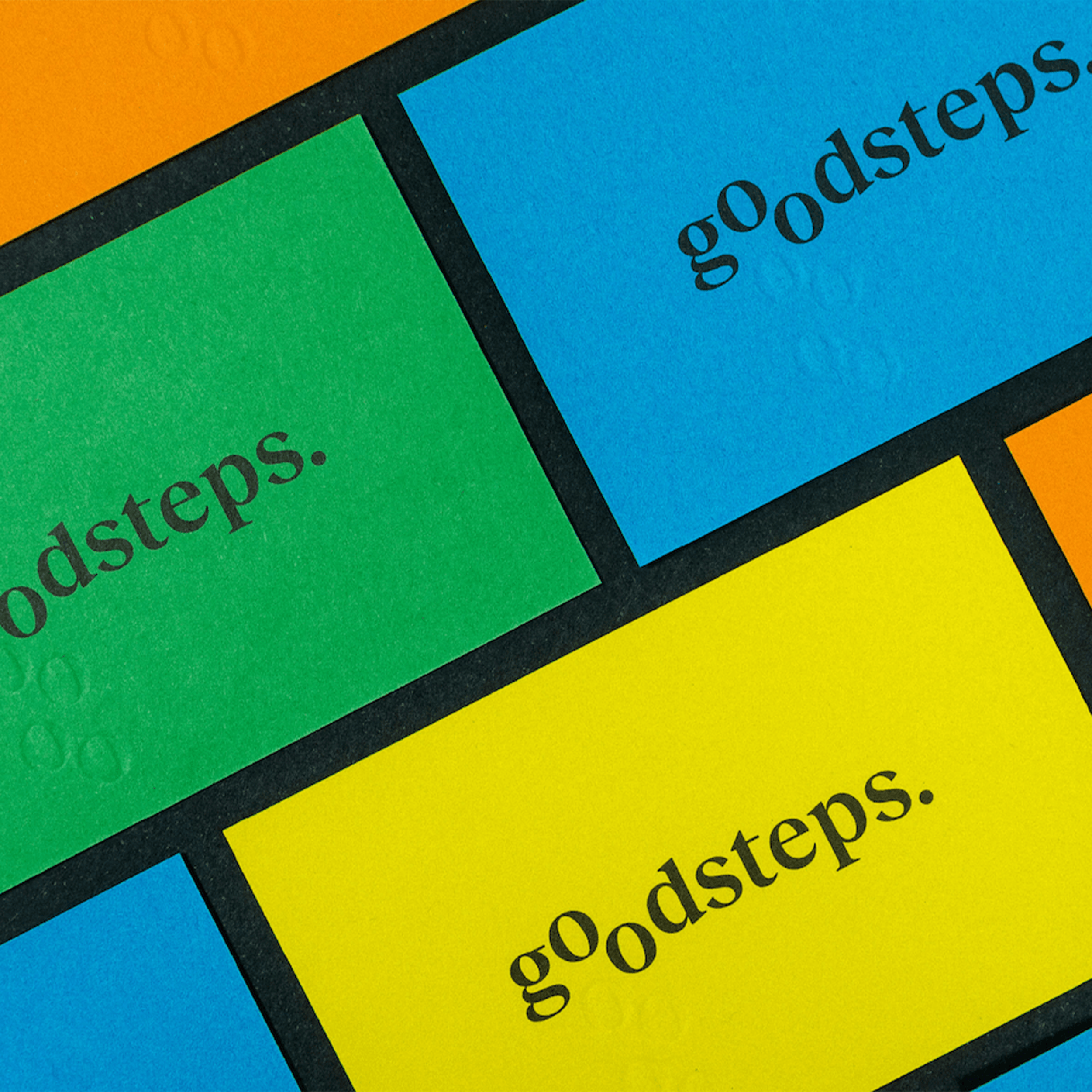 The Goodsteps project was featured on Behance in the Indesign category.