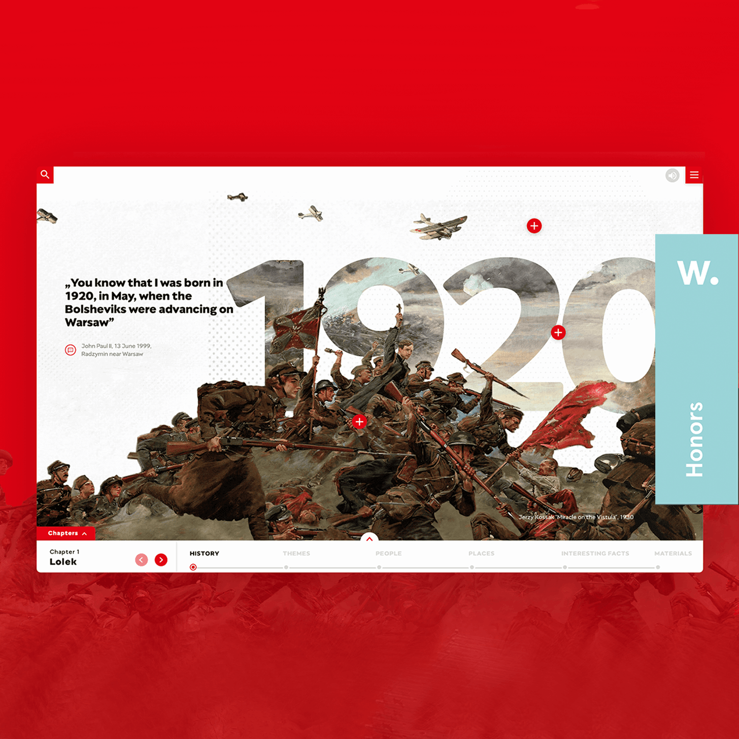 A multimedia biography of John Paul II was awarded by awwwards!